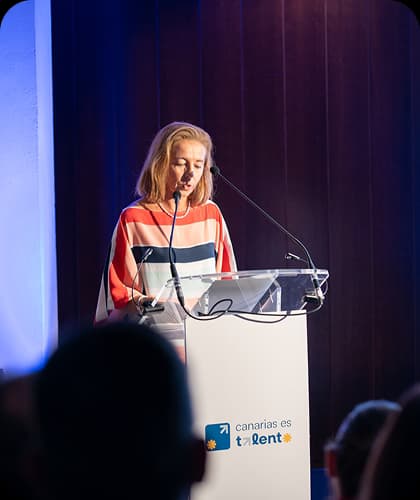 Woman giving a speech